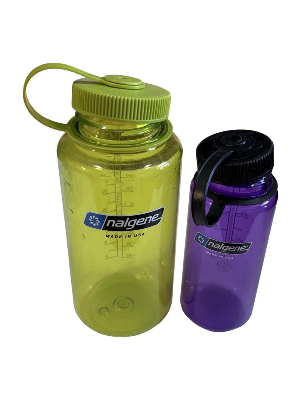 Nalgene Wide Mouth Water Bottle: Spring Green and Purple